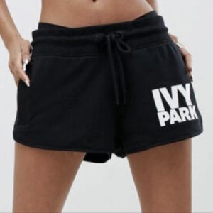 IVY PARK Black Logo Track Shorts